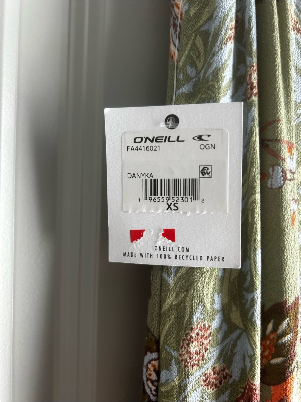 O'Neill Danyka Olive Green Floral Maxi